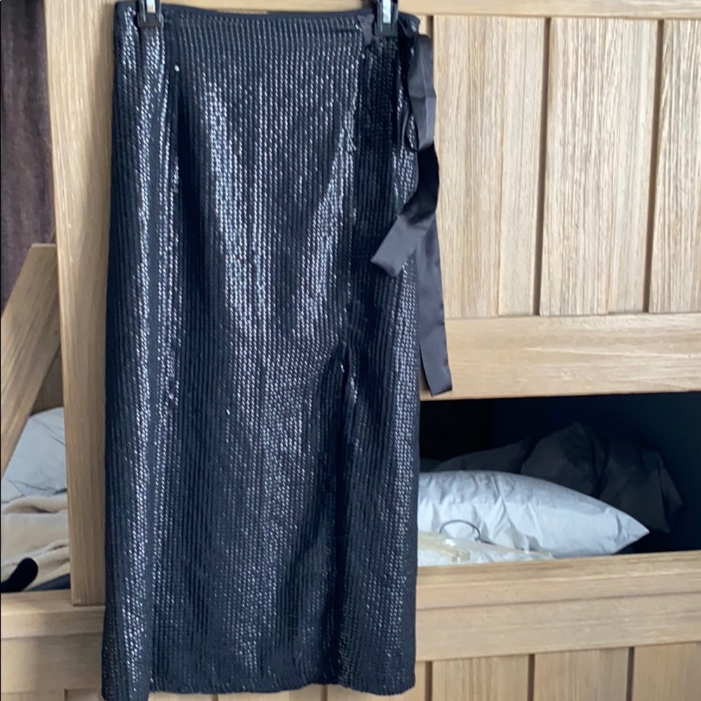 Black sequin skirt